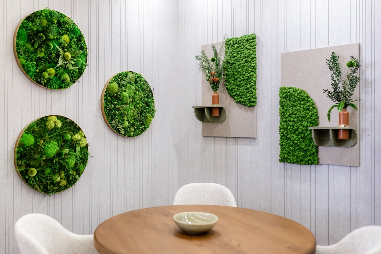 Natura Element — PET felt and green moss texture at Ambienta 2026
