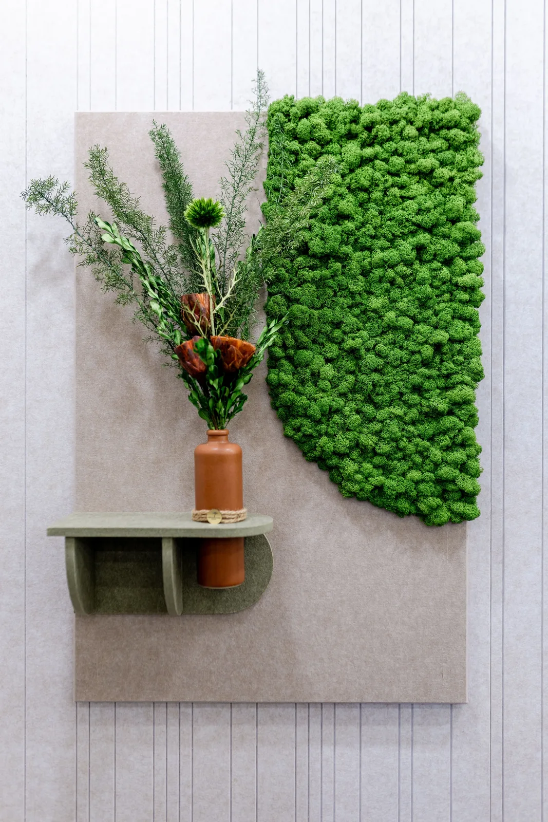 Natura Element — PET felt and green moss texture at Ambienta 2026