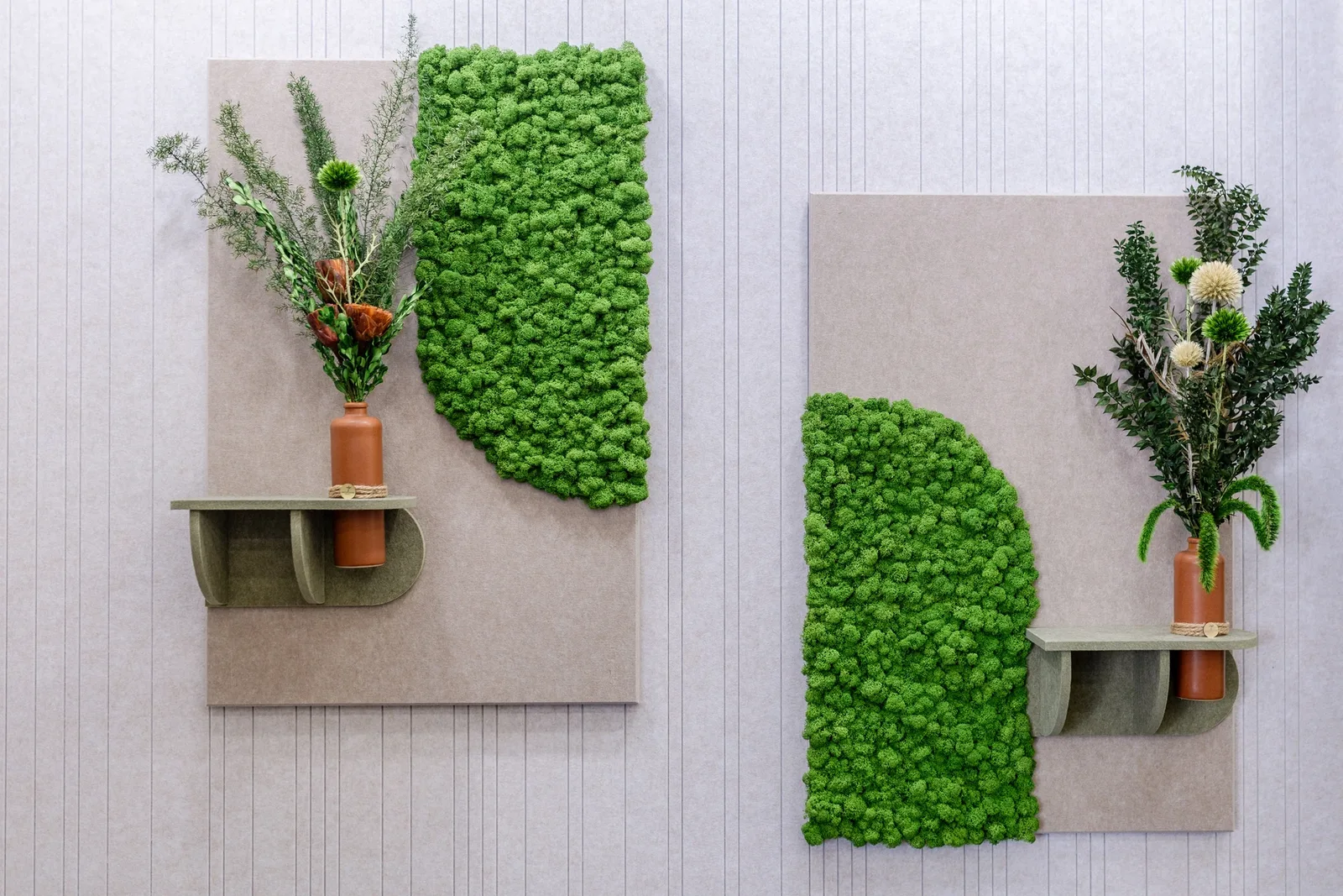 Natura Element — PET felt and green moss texture at Ambienta 2026