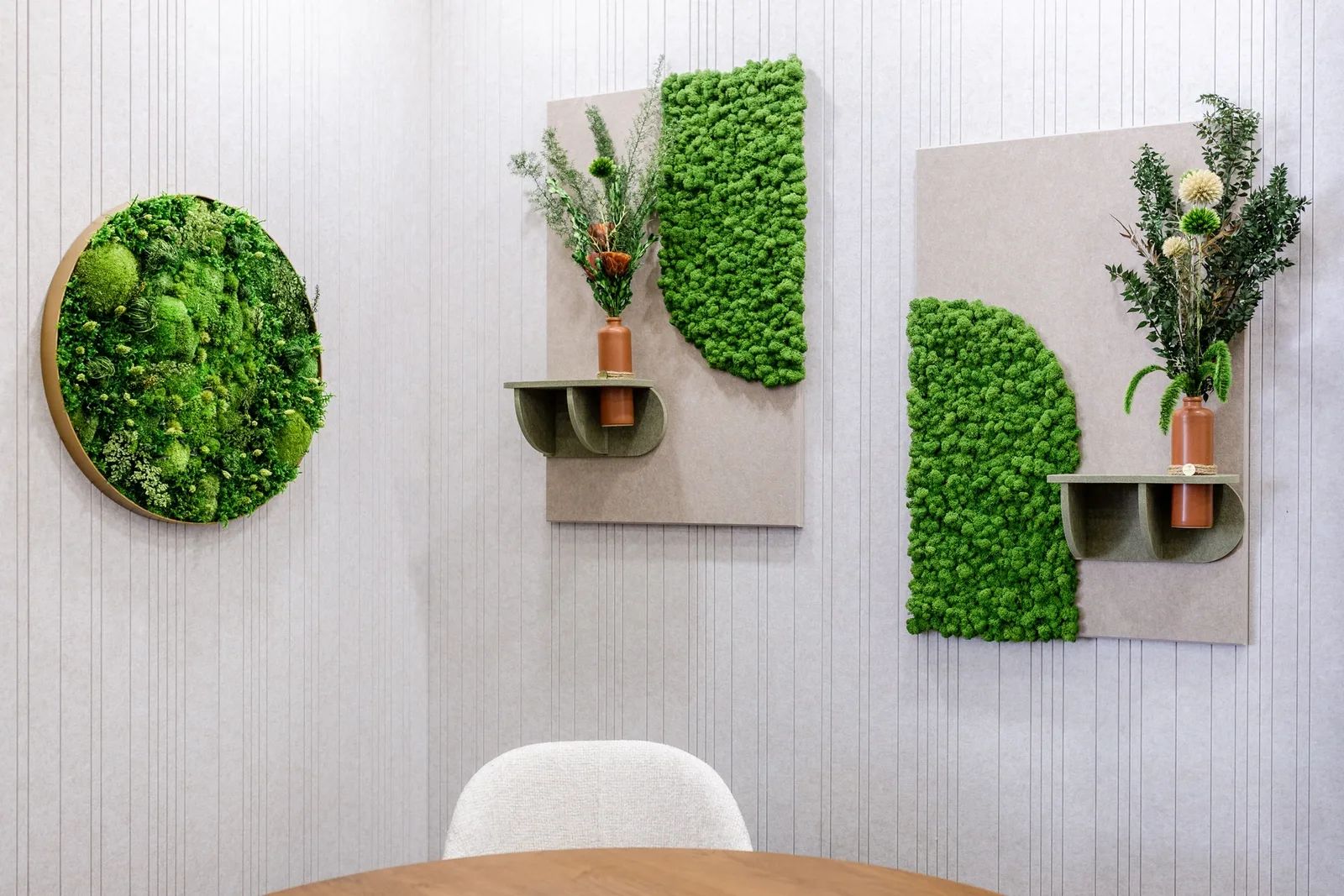 Natura Element — PET felt and green moss texture at Ambienta 2026