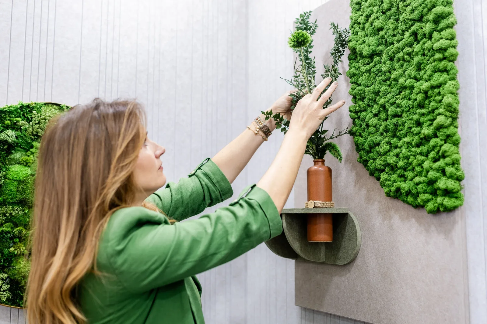 Natura Element — PET felt and green moss texture at Ambienta 2026