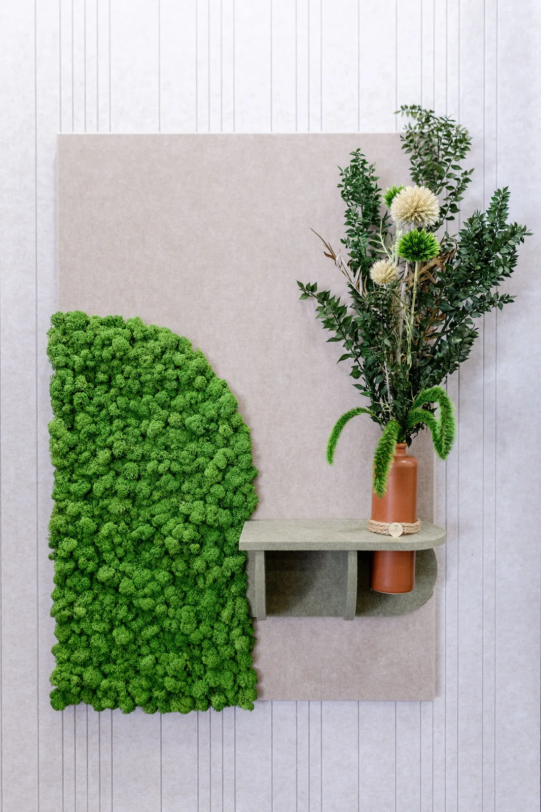 Natura Element — PET felt and green moss texture at Ambienta 2026